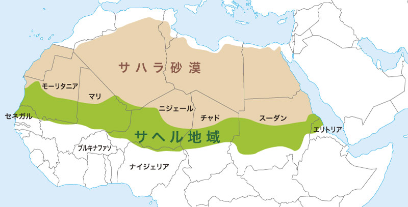 地図：サヘル地域